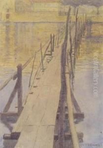 Bridge To The Redentore For The Feast In The Summer by William Holt Yates Titcomb