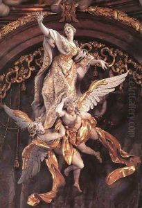 Assumption of the Virgin (detail) by Egid Quirin Asam