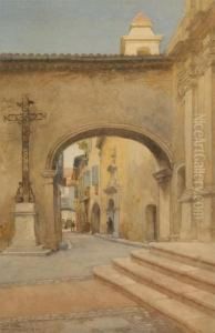 La Rue Du Saint Esprit A Antibes by Louis Titz