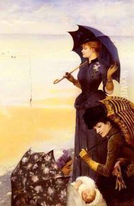 Sur La Plage, Le Treport (On the Beach, Treport) by Albert Aublet