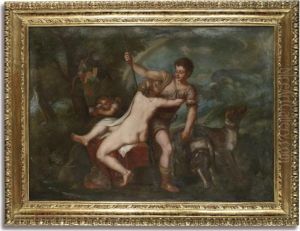 Vecellio, Called Titian, Venus And Adonis by Tiziano Vecellio (Titian)