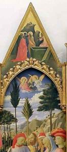 Santa Trinita Altarpiece frame and pinnacles by Lorenzo Monaco 2 by Fra Angelico (Guido di Pietro)