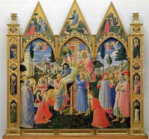 Santa Trinita Altarpiece frame and pinnacles by Lorenzo Monaco