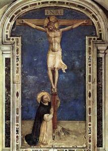 Saint Dominic Adoring the Crucifixion by Fra Angelico (Guido di Pietro)