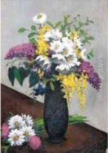 Vase De Fleurs by Felix Elie Tobeen