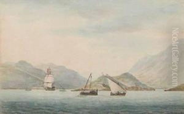 Coastal Boat Traffic At Entrance To Vigo Spain - view 1