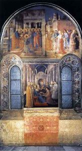 West wall of the chapel by Fra Angelico (Guido di Pietro)