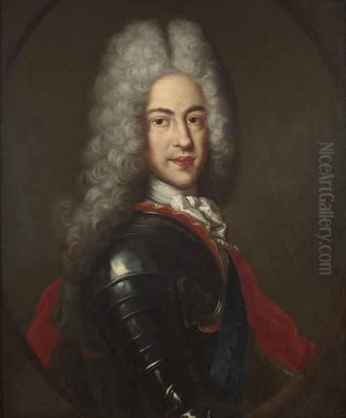 Half Length Portrait Of Charles Edward Stuart The Young Pretender In Armour - view 1