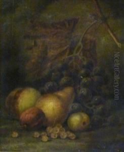 Fruit On A Mossy Bank by Henry George Todd