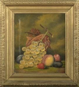 "still Life With Grapes,
Peachesand Plums" by Henry George Todd