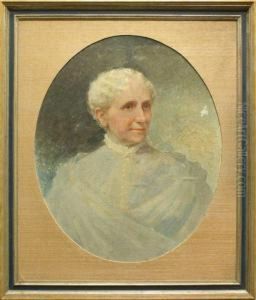 Portrait Of A Woman With White Hair