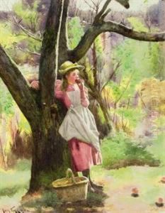 Young Apple-picker Taking A Break by Ralph Todd