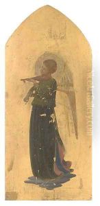 An angel playing a violin by Fra Angelico (Guido di Pietro)