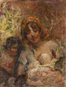 Madre Con Bambino by Giovanni Battista Todeschini