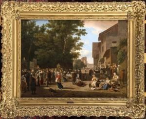 Le Jour Du Marche by Wolfgang-Adam Toepffer