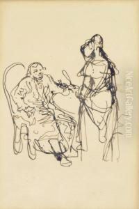 Figurenskizze by Rodolphe Toepffer