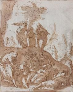 Christ And The Feeding Of The Fishes by Lodovico Pozzoserrato (see Toeput, Lodewijk)