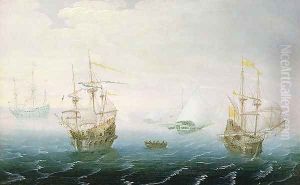 Shipping on Stormy Seas by Aert van Antum