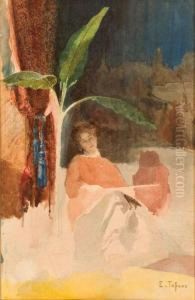 Fanciulla Seduta by Edoardo Tofano