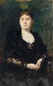 Portrait Einer Eleganten Dame by Edoardo Tofano