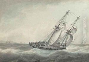 A crowded brig in a cracking breeze