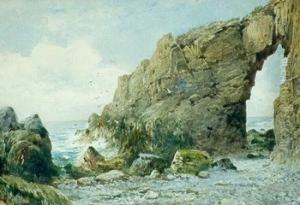 Seascape With A Large Rock Archway by Peter Petersen Toft