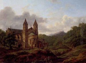 Pilgrims Before A Cathedral