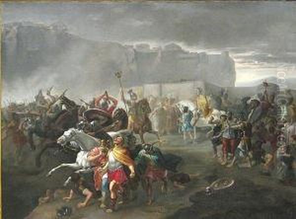 A Battle Scene With Classical Figures - view 1