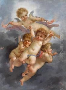 Putti In The Clouds by Eduardo Tojetti