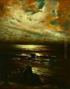 Bulls By The Sea by Eduardo Tojetti