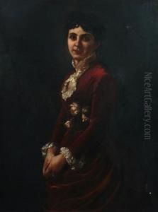 Portrait Of A Society Lady by Virgilio Tojetti