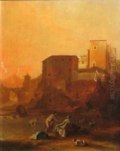 A Landscape With Women Bathing A Landscape With Women Bathing