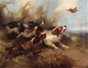 Spaniels putting up by George Armfield