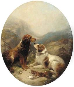 Two setters with the day's bag