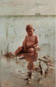 Young Child By The Sea by Arthur Tolgyossy