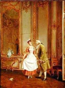 The Flirtation by Manuel Garay y Arevalo
