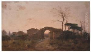 Atardecer En Un Pueblo by Aurelio Tolosa Y Alsina