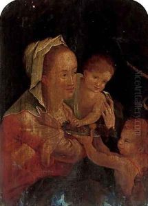 The Virgin and Child with the Infant Saint John the Baptist by Hans Von Aachen