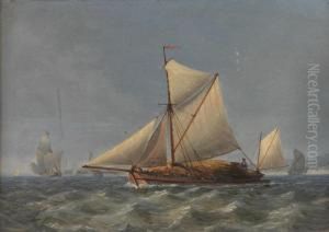 Marinha Com Barcos A Vela by Luis Ascensio Tomasini