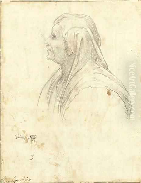 Head of a woman in profile to the left - view 1