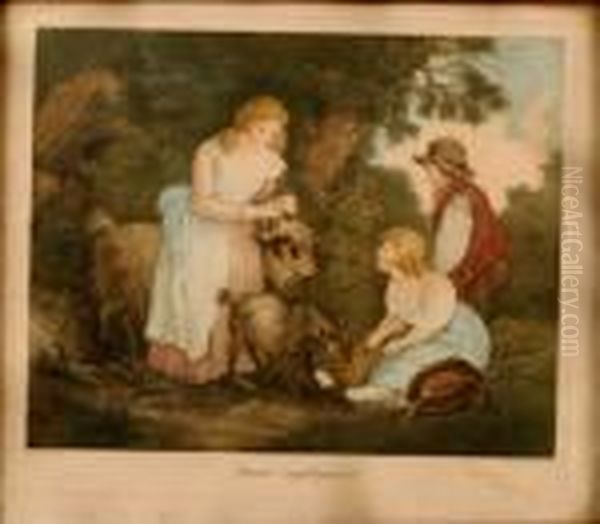 Children Feeding Chickens - view 1