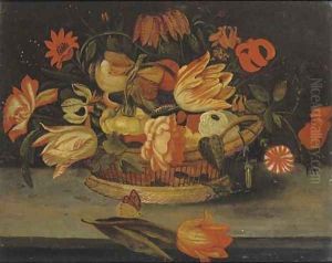 Roses by Balthasar Van Der Ast