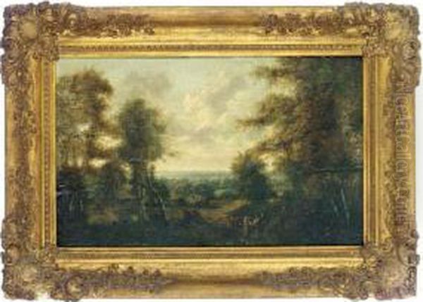 Figures On A Path In An Extensive Landscape - view 1