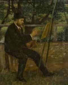 Ritratto Di Pittore Al Cavalletto by Adolfo Tommasi