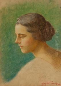 Ritratto Di Donna by Angiolo Tommasi
