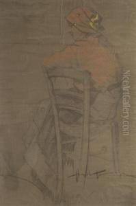 Donna Seduta by Angiolo Tommasi