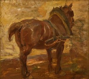 Cavallo Di Tergo Con Finimenti