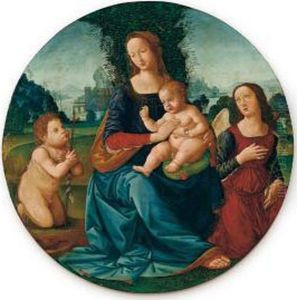 Madonna Col Bambino, San Giovannino E L'arcangelo Gabriele