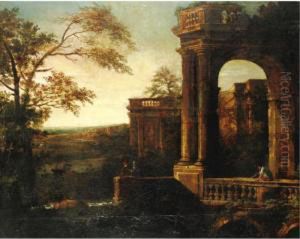 Landscape With Classical Pavilion