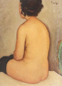 Nud Cu Spatele by Nicolae Tonitza